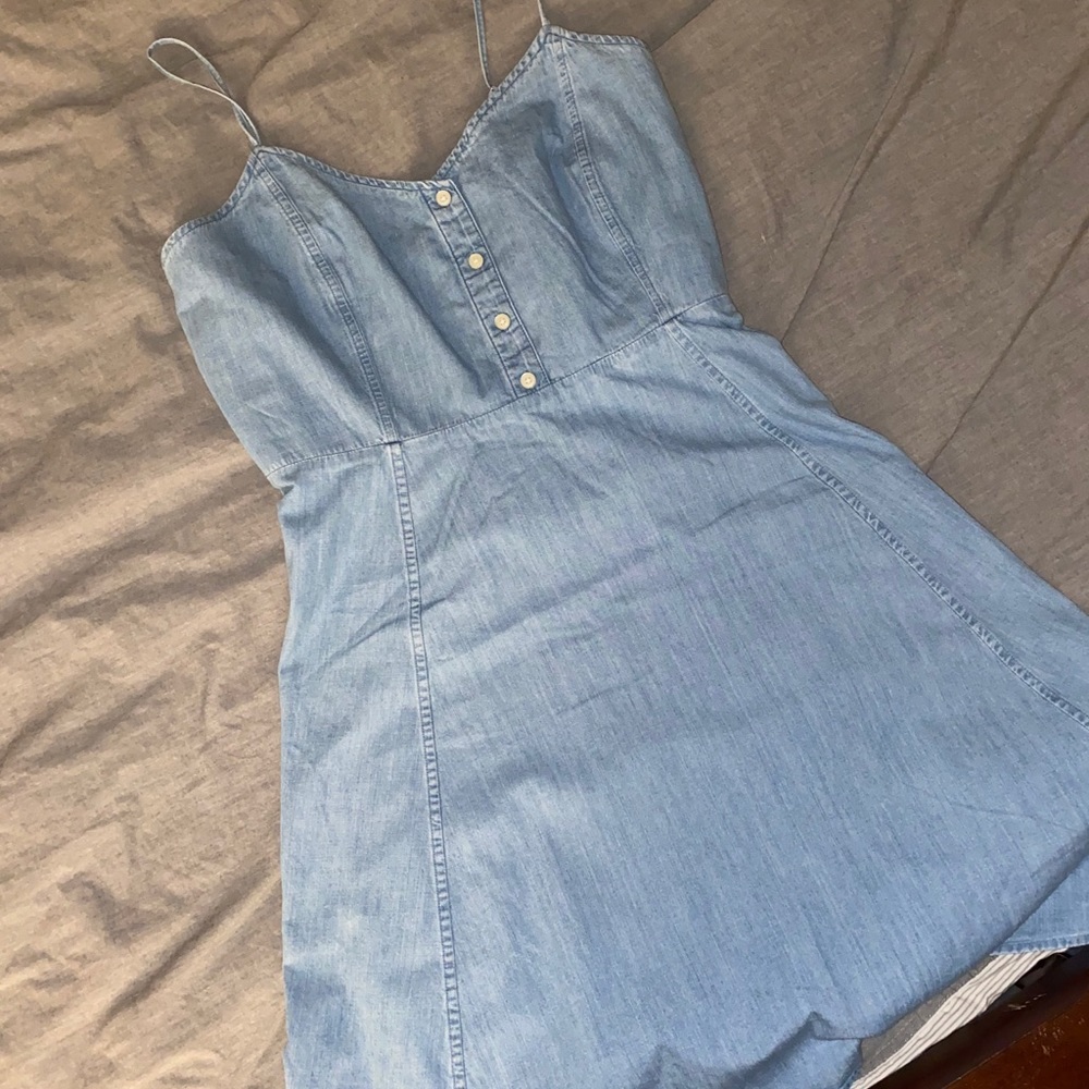Denim Cami Fit & Flare Dress